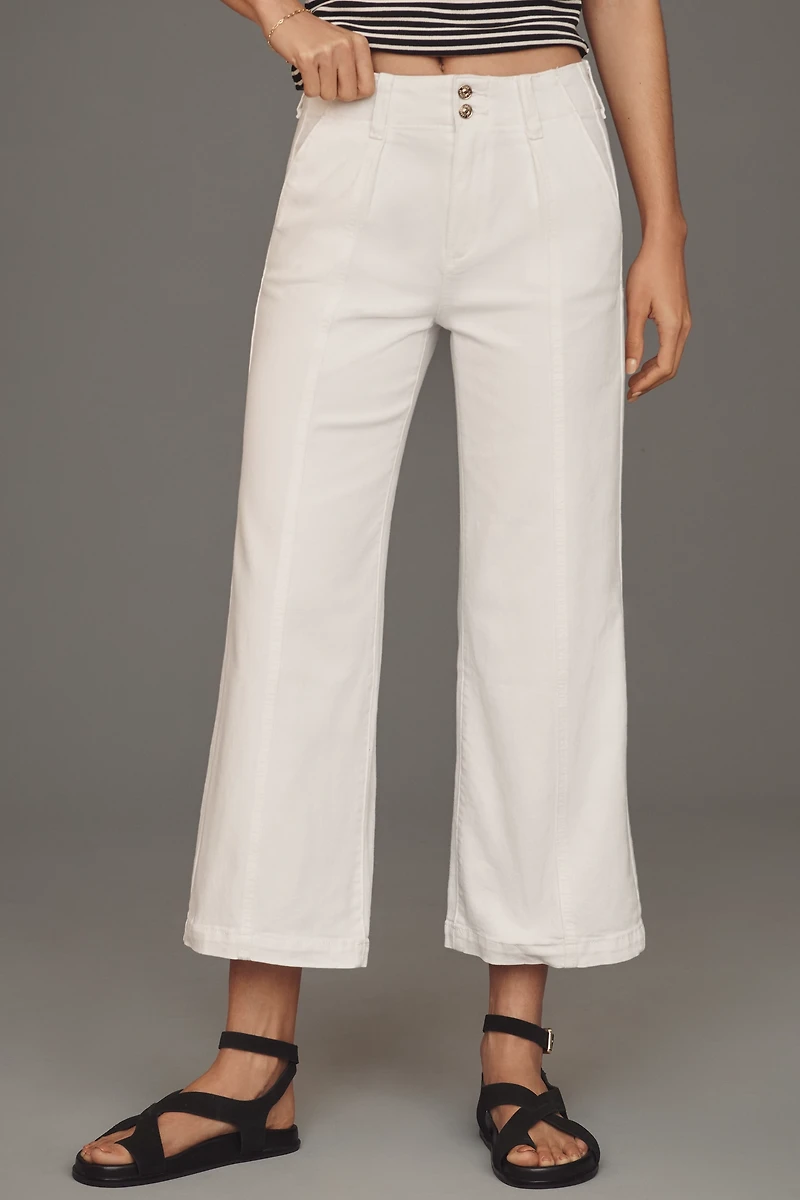 PAIGE Brooklyn High-Rise Crop Wide-Leg Jeans
