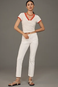 PAIGE Mayslie Mid-Rise Straight-Leg Jeans