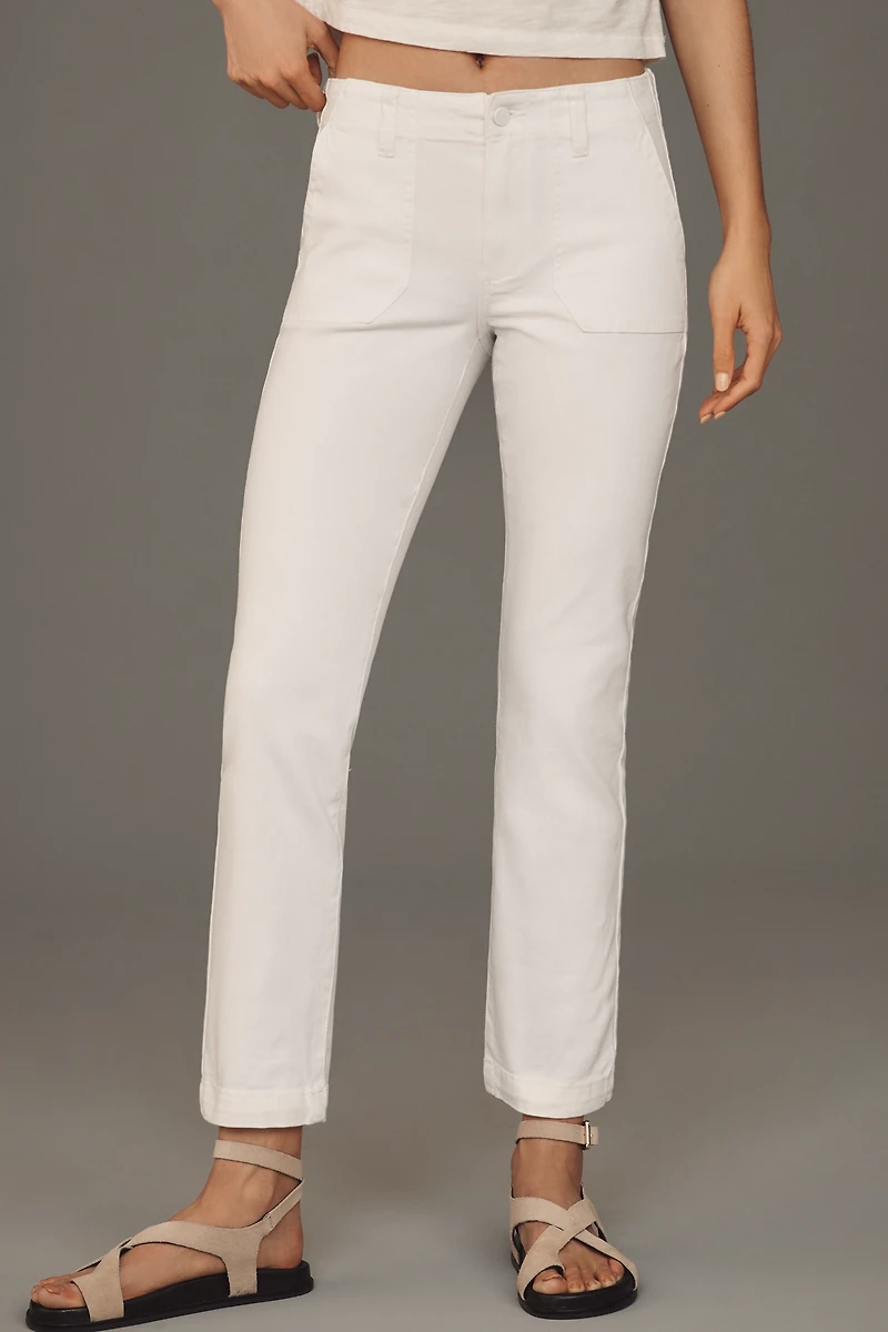 PAIGE Mayslie Mid-Rise Straight-Leg Jeans