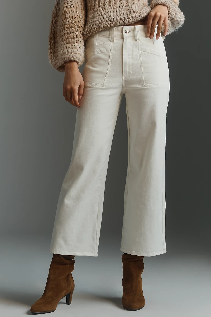 PAIGE Anessa Quincy High-Rise Crop Wide-Leg Jeans
