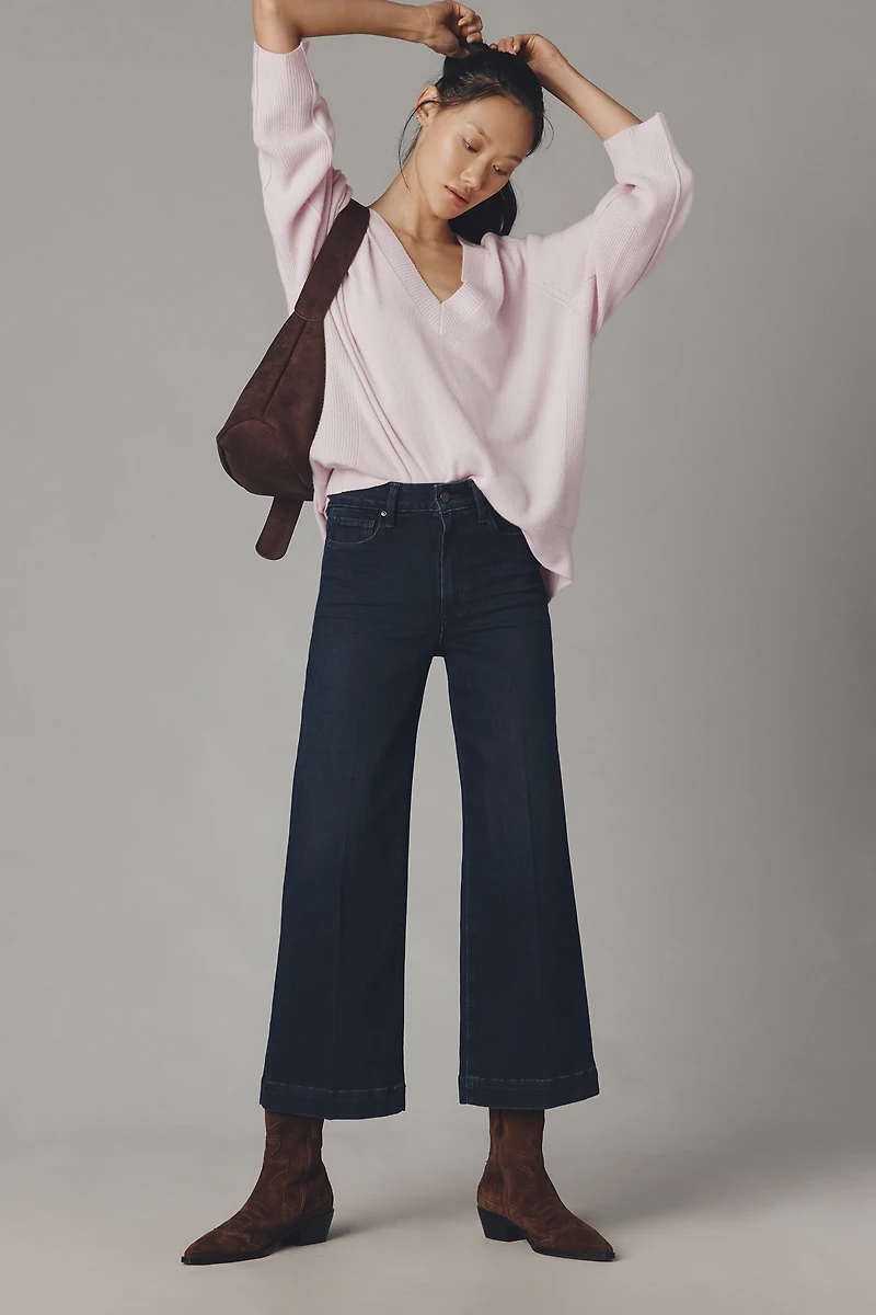PAIGE Anessa High-Rise Crop Wide-Leg Jeans