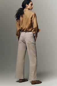 PAIGE Ari Tie-Waist High-Rise Wide Leg Jeans