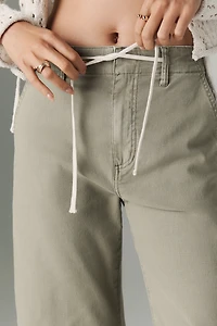 PAIGE Arellia Tie-Waist High-Rise Tapered Jeans