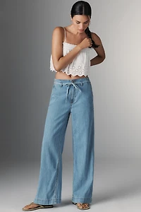 PAIGE Zoey High-Rise Wide-Leg Tie-Waist Jeans