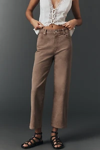 PAIGE Anessa Straight High-Rise Straight-Leg Ankle Jeans