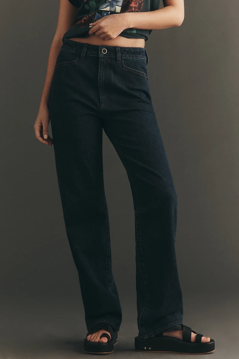 PAIGE Stevie High-Rise Straight-Leg Jeans