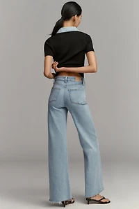 PAIGE Anessa 31 Front Yoke High-Rise Wide-Leg Jeans