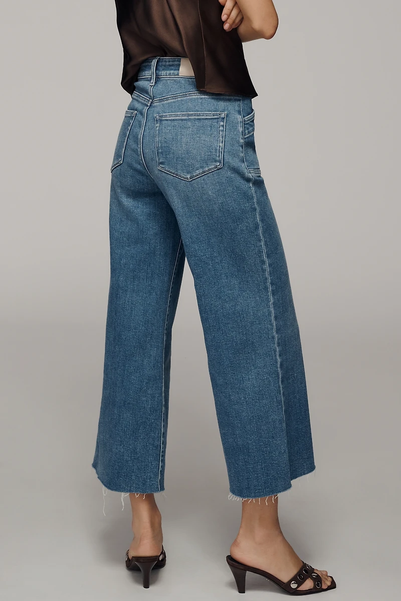 PAIGE Anessa Quincy Pocket High-Rise Crop Wide-Leg Jeans