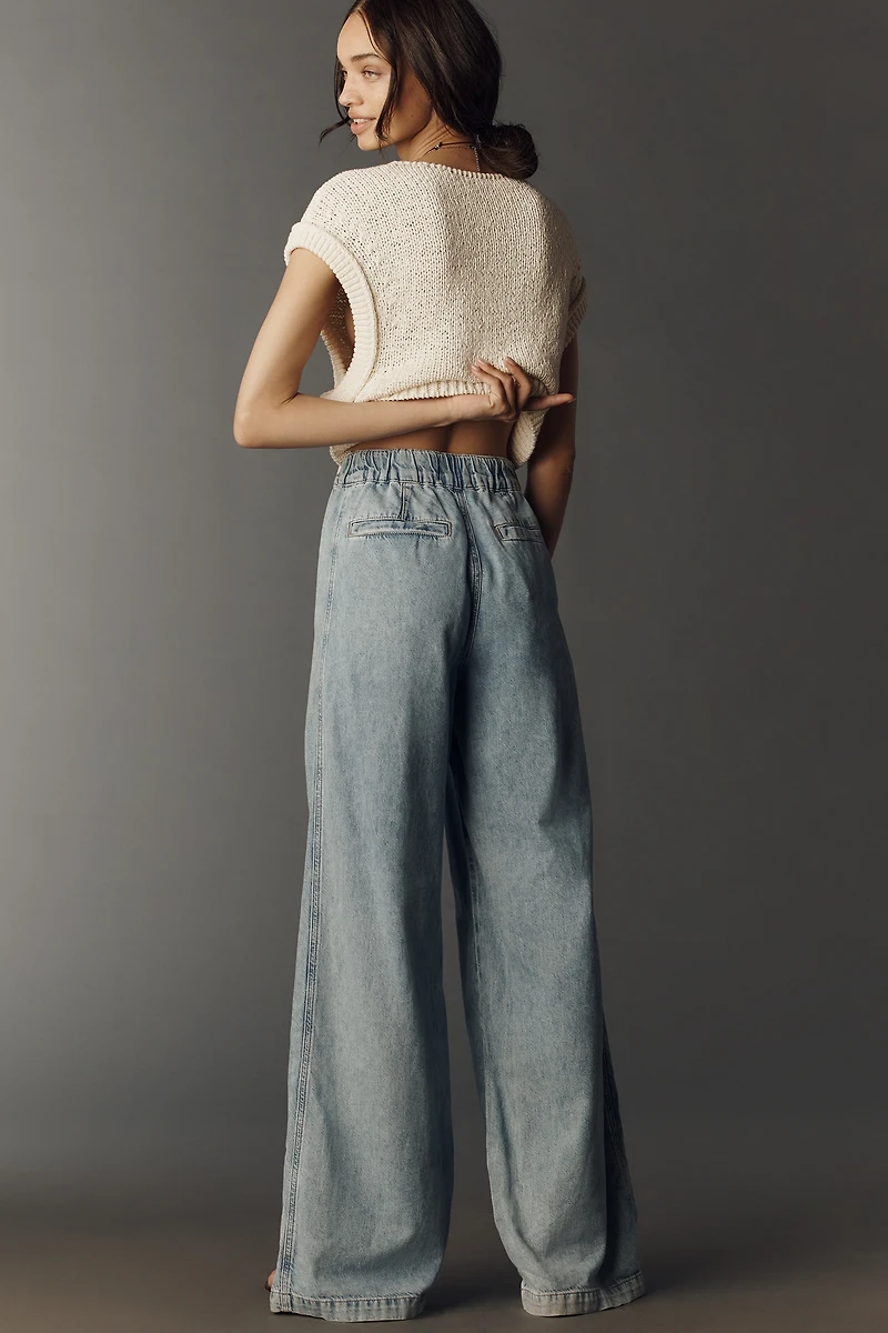 PAIGE Rumi Panel High-Rise Wide-Leg Jeans