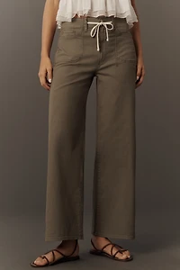 PAIGE Ari Tie-Waist Wide-Leg Jeans