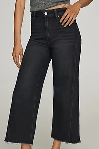 PAIGE Anessa Twist Seam High-Rise Wide-Leg Jeans