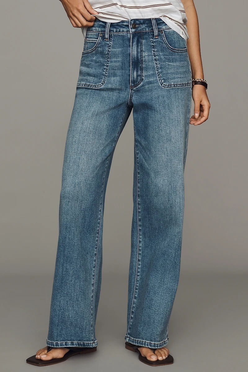 PAIGE Anessa 31" High-Rise Wide-Leg Jeans