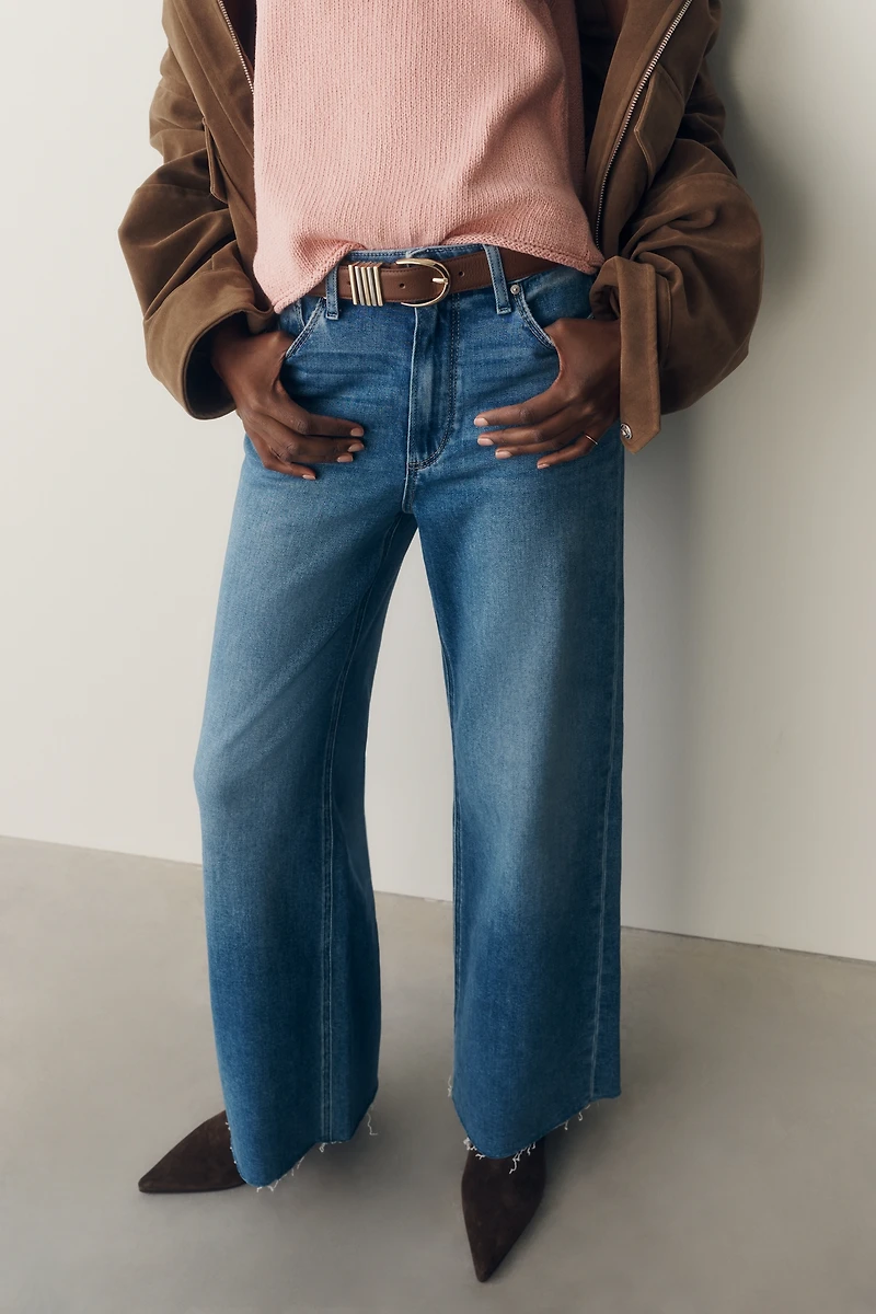 PAIGE Anessa 31" High-Rise Wide-Leg Jeans