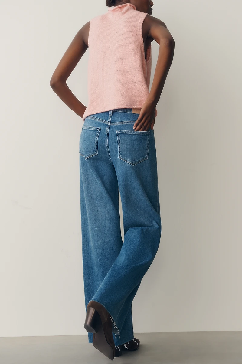 PAIGE Anessa 31" High-Rise Wide-Leg Jeans