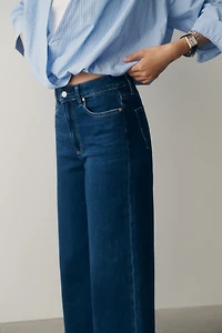 PAIGE Anessa 27" High-Rise Crop Wide-Leg Jeans