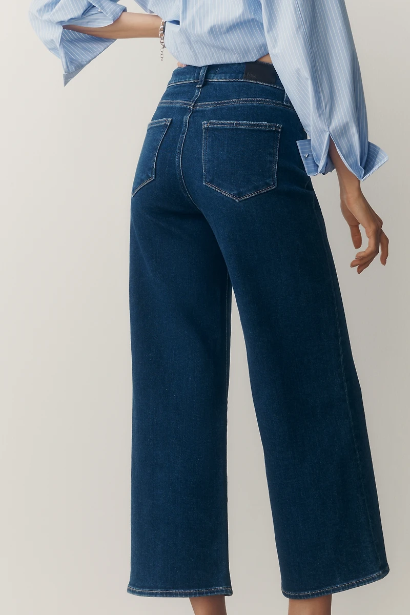 PAIGE Anessa 27" High-Rise Crop Wide-Leg Jeans