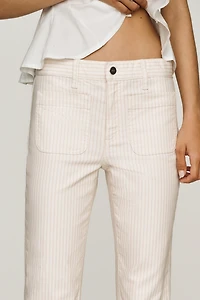 PAIGE Mason Mid-Rise Crop Bootleg Jeans