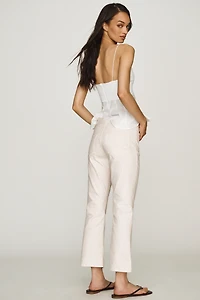 PAIGE Mason Mid-Rise Crop Bootleg Jeans