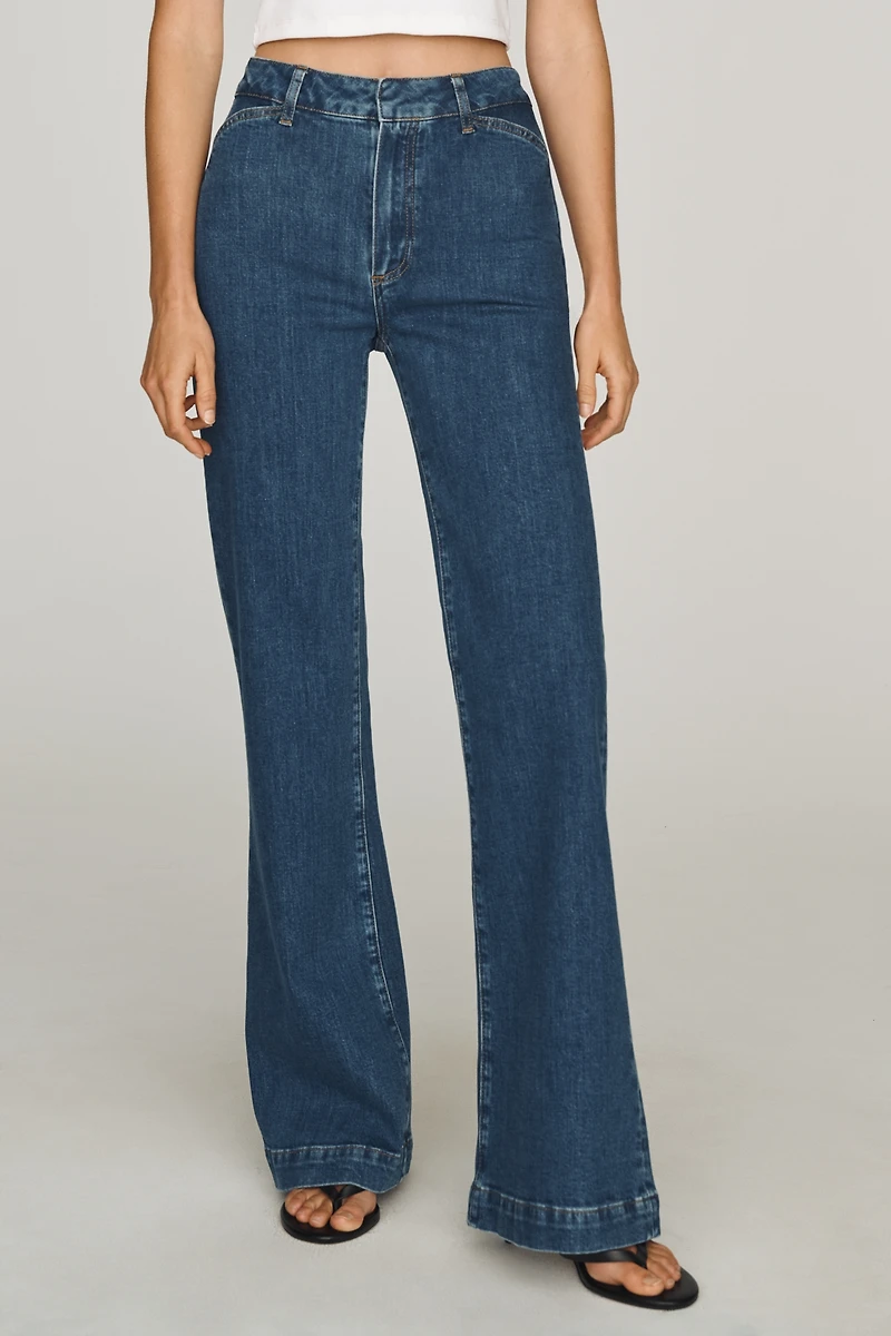 PAIGE Leenah Mid-Rise Flare Jeans
