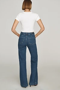 PAIGE Leenah Mid-Rise Flare Jeans