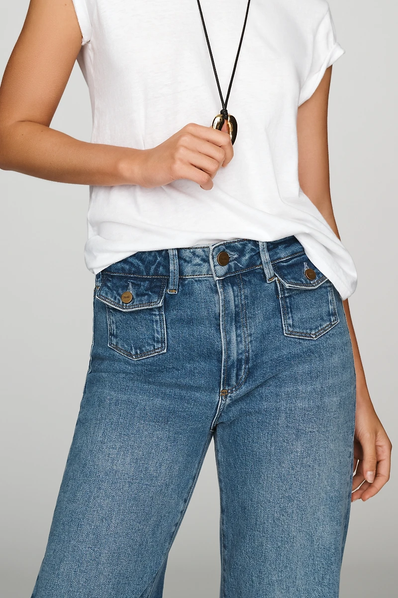 PAIGE Leenah 32" High-Rise Flared Jeans