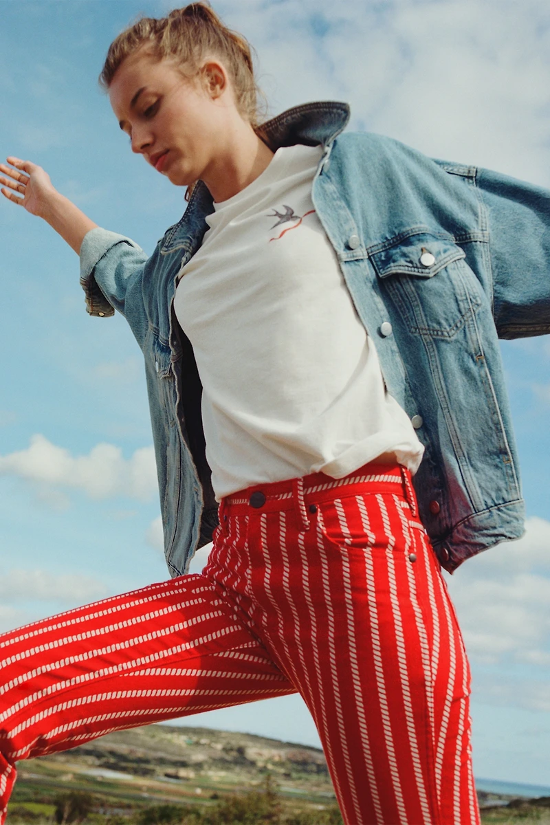 Wrangler Cotton Wrancher High-Rise Straight Leg Jeans