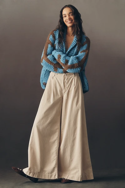 Pilcro Tie-Waist High-Rise Wide-Leg Trouser Jeans