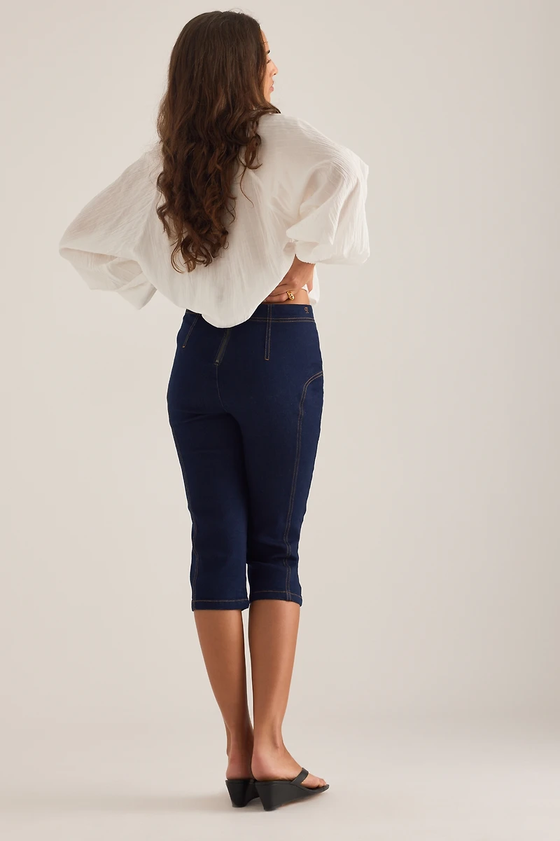 Bella Capri High-Rise Straight Jeans by Pilcro