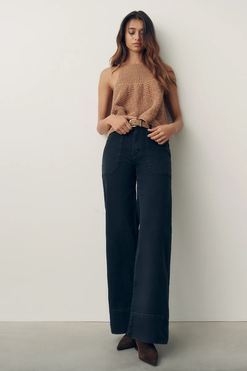 Pilcro Rylan Relaxed High-Rise Flare Jeans