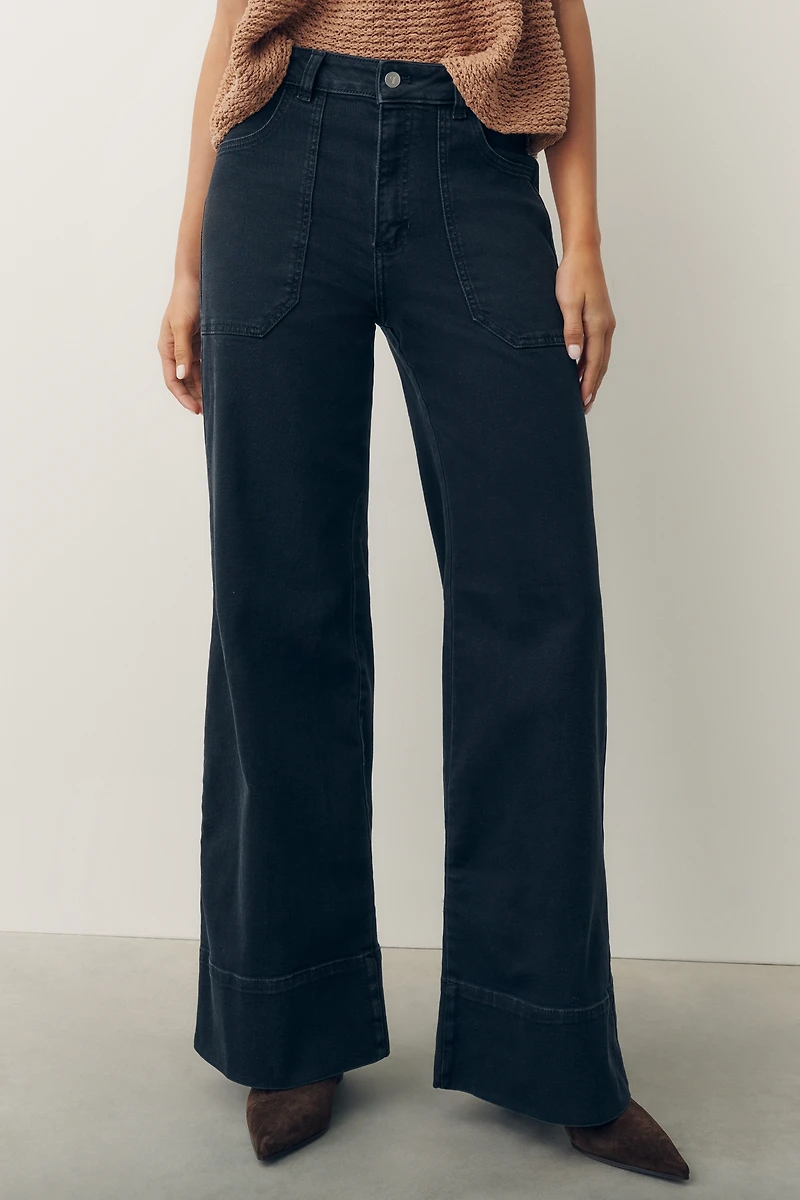 Pilcro Rylan Relaxed High-Rise Flare Jeans