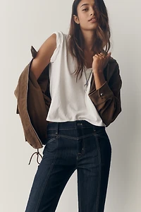 Pilcro High-Rise Seamed Straight-Leg Jeans