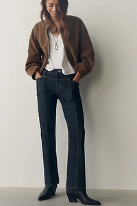 Pilcro High-Rise Seamed Straight-Leg Jeans