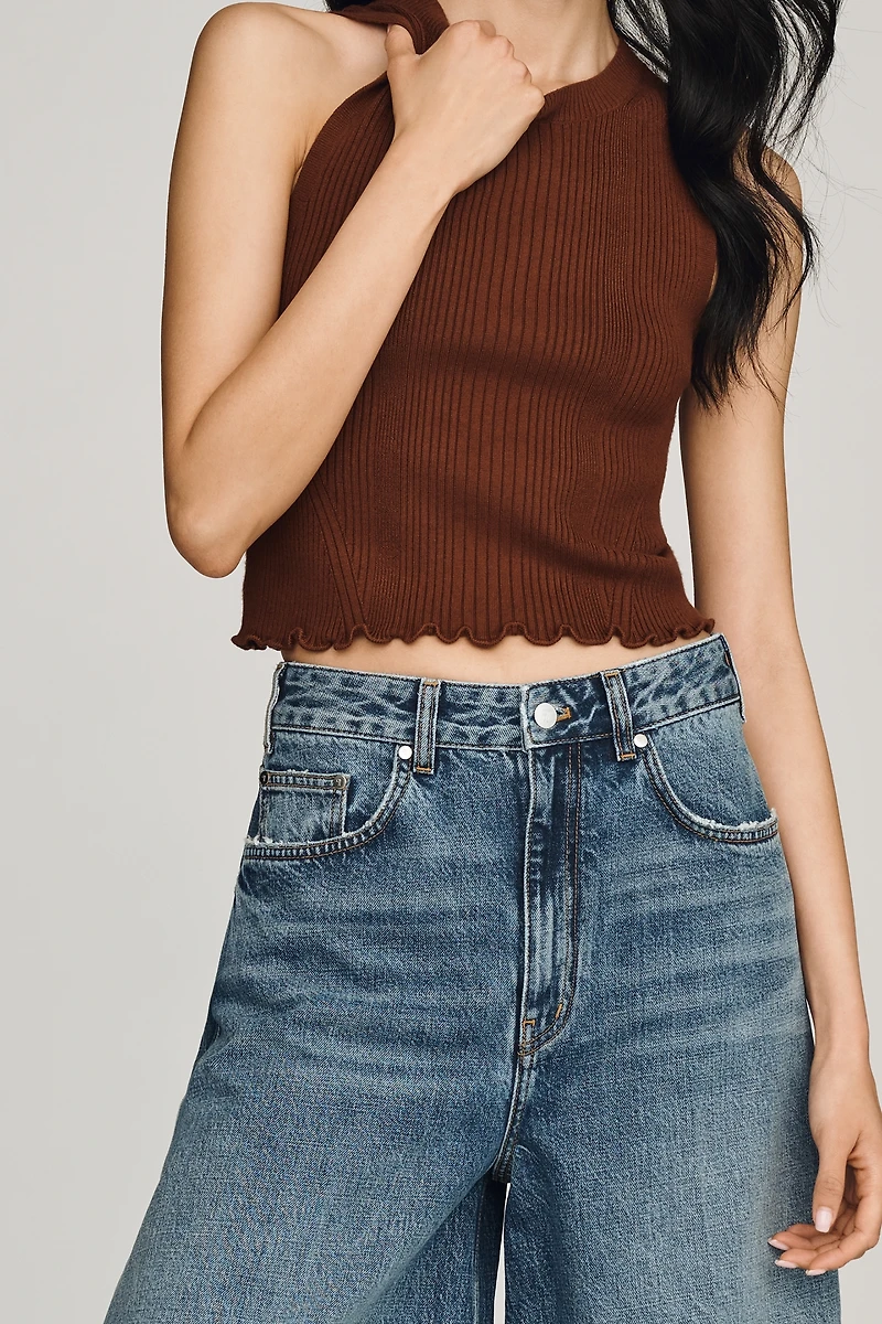 Pilcro High-Rise Baggy Culotte Jeans