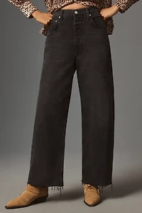Citizens of Humanity Ayla Crop Raw-Hem Wide-Leg Jeans