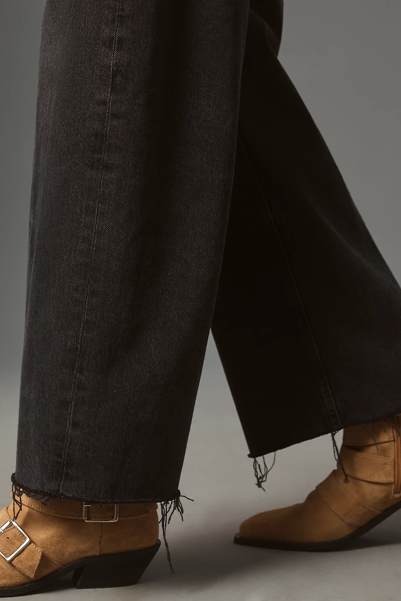 Citizens of Humanity Ayla Crop Raw-Hem Wide-Leg Jeans
