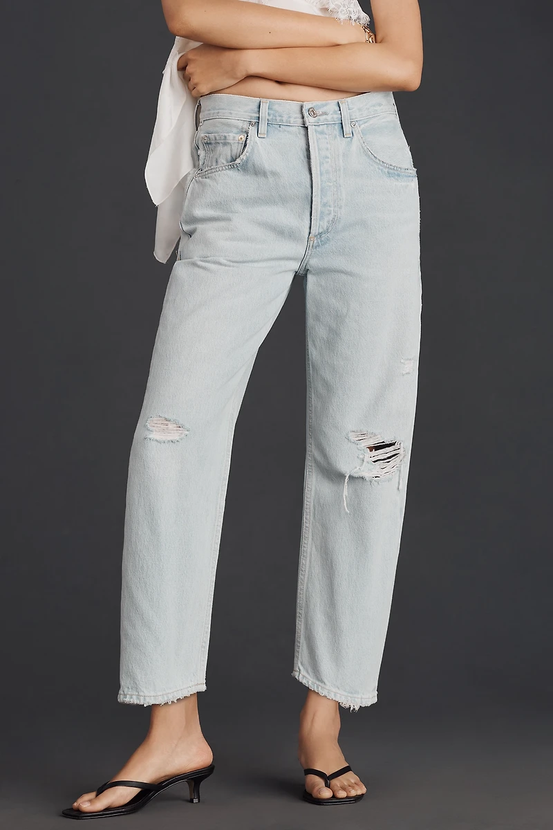 Citizens of Humanity Dahlia Bow-Leg Baby Roll High-Rise Relaxed Jeans