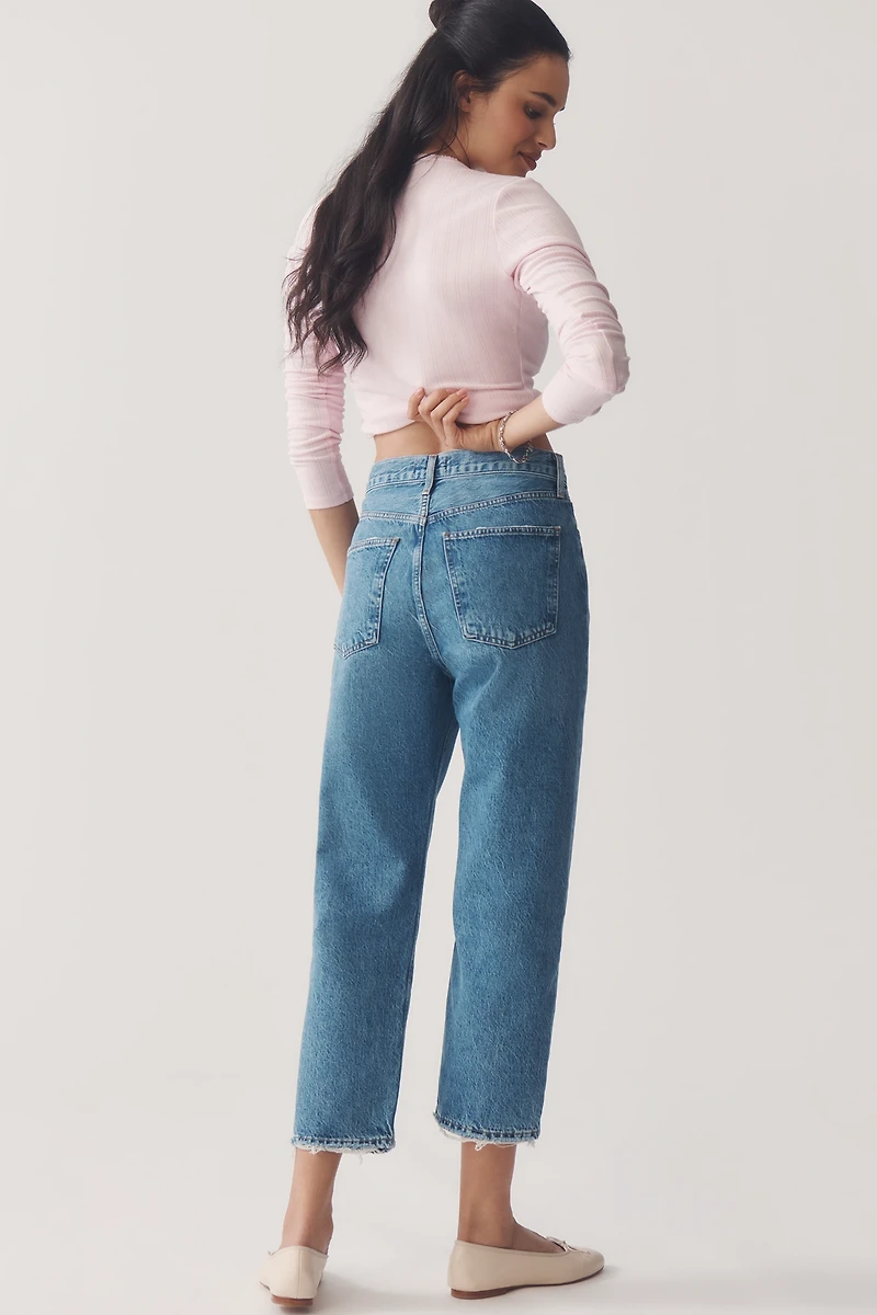 AGOLDE 90s High-Rise Crop Straight-Leg Jeans