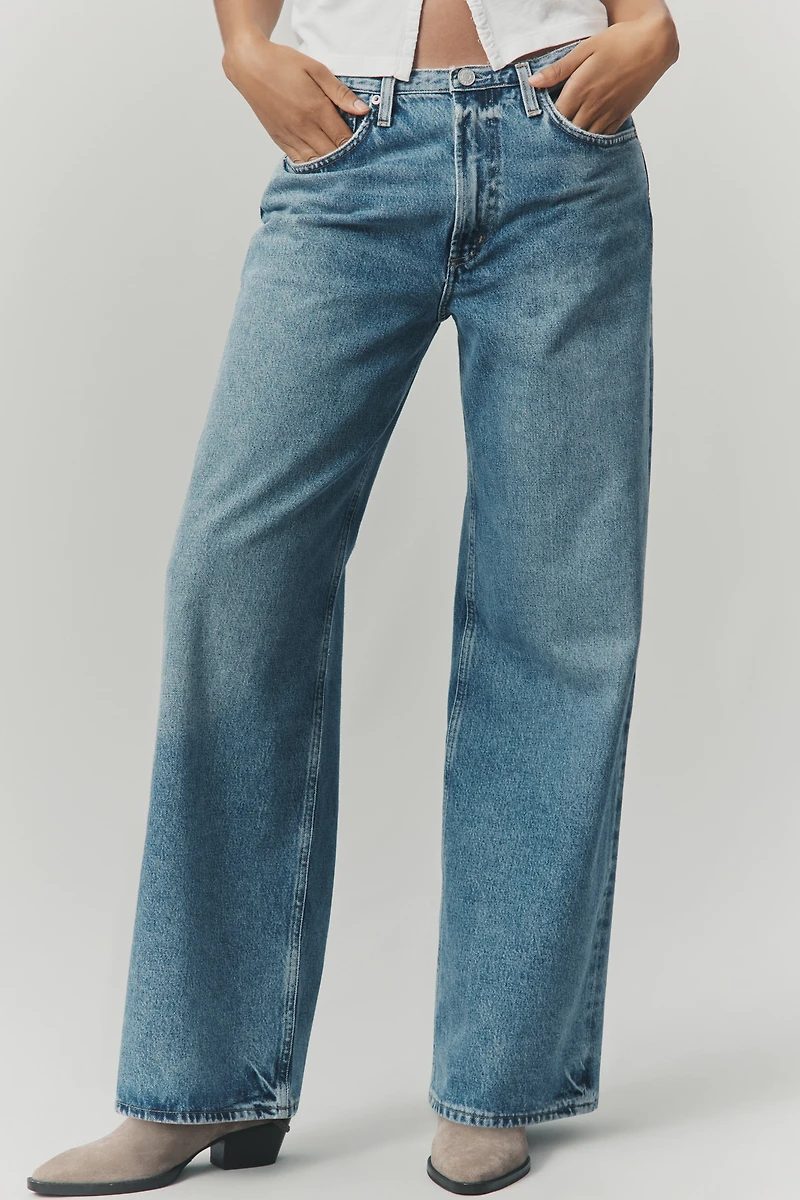 AGOLDE Keira Mid-Rise Wide-Leg Jeans