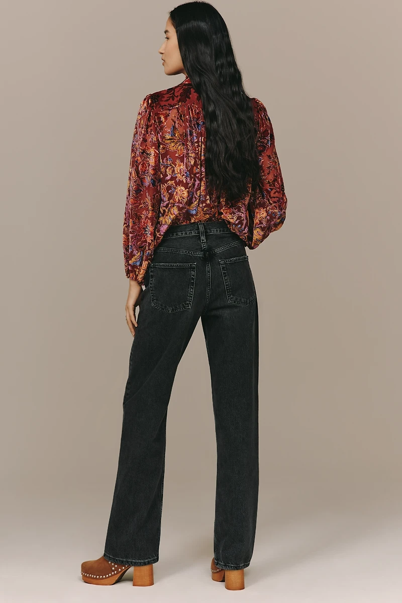 AGOLDE Kelly High-Rise Straight-Leg Jeans
