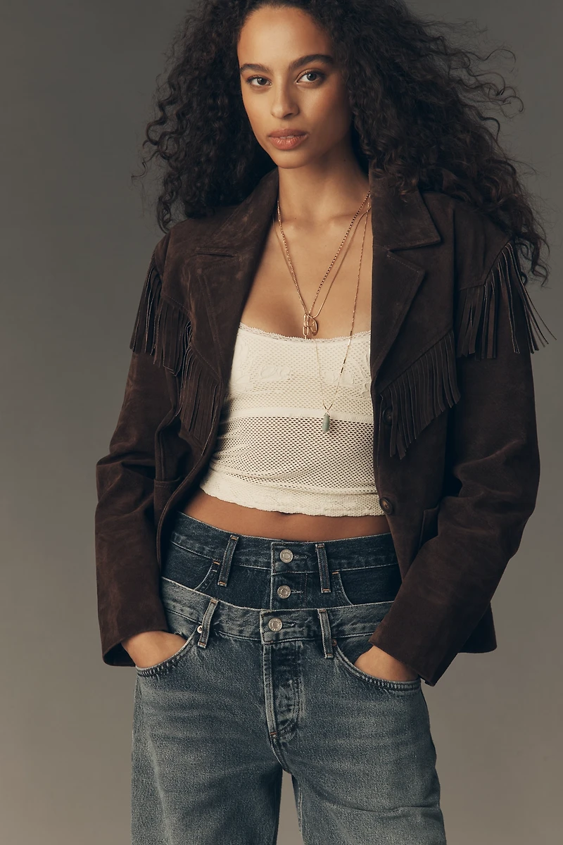 AGOLDE Elson High-Rise Double-Waisted Straight-Leg Jeans