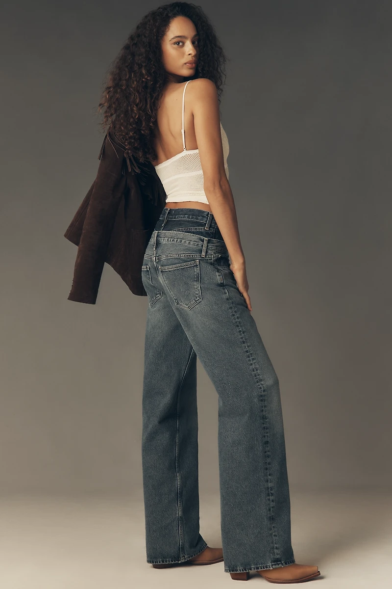AGOLDE Elson High-Rise Double-Waisted Straight-Leg Jeans