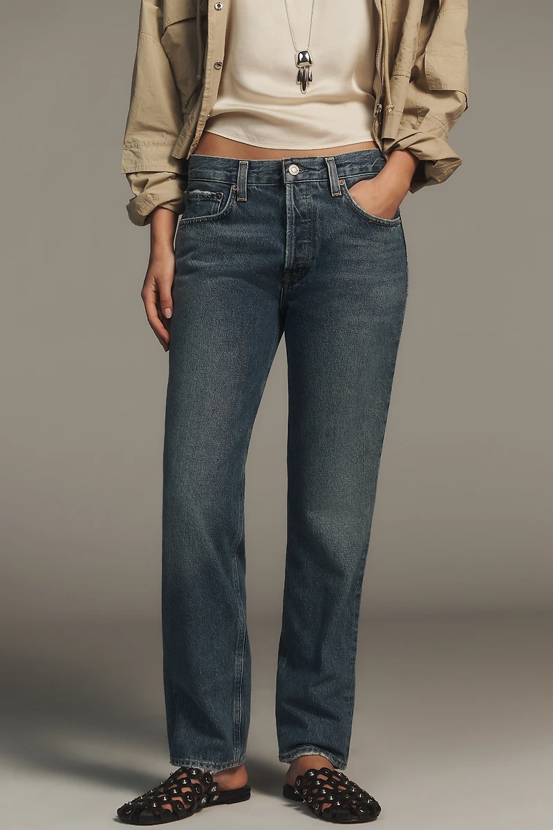 AGOLDE Romney Mid-Rise Slim Straight-Leg Jeans