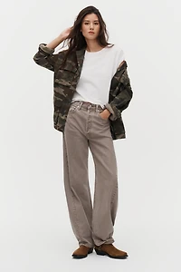 AGOLDE Luna Pieced High-Rise Barrel-Leg Jeans