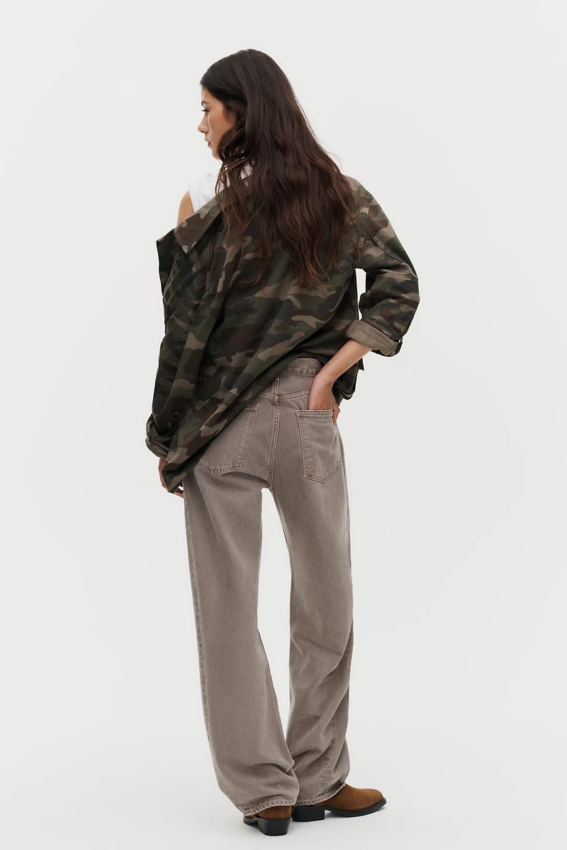AGOLDE Luna Pieced High-Rise Barrel-Leg Jeans