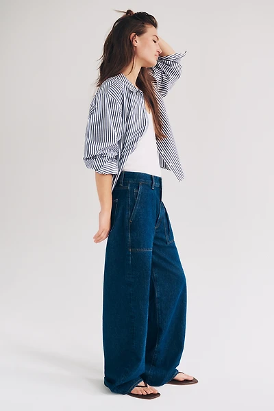 AGOLDE Low Curve Utility Mid-Rise Barrel-Leg Jeans