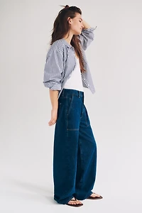 AGOLDE Low Curve Utility Mid-Rise Barrel-Leg Jeans