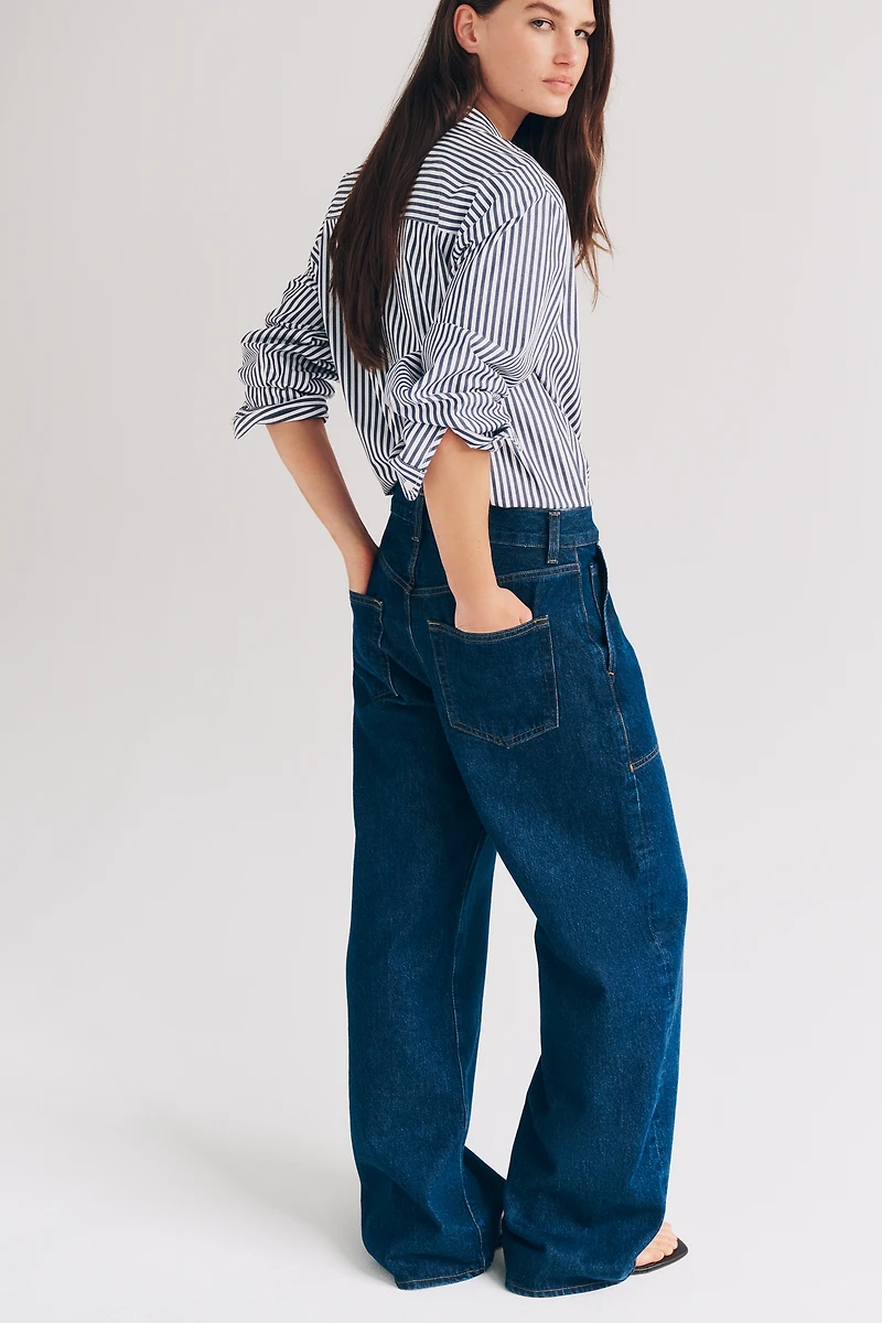 AGOLDE Low Curve Utility Mid-Rise Barrel-Leg Jeans