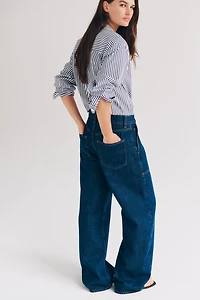 AGOLDE Low Curve Utility Mid-Rise Barrel-Leg Jeans