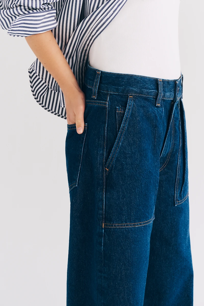 AGOLDE Low Curve Utility Mid-Rise Barrel-Leg Jeans