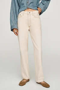 AGOLDE Lana Mid-Rise Slim Straight-Leg Jeans